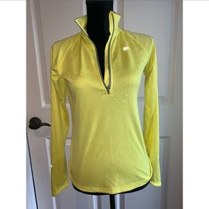 Small Yellow Nike Dri-Fit Pullover